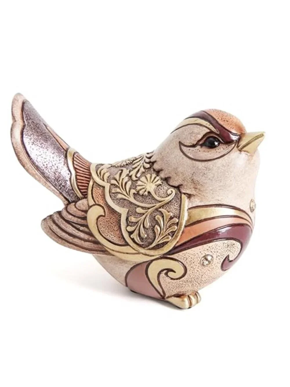 Bird Figurine Bird Statue Sculpture Decor, Brown
